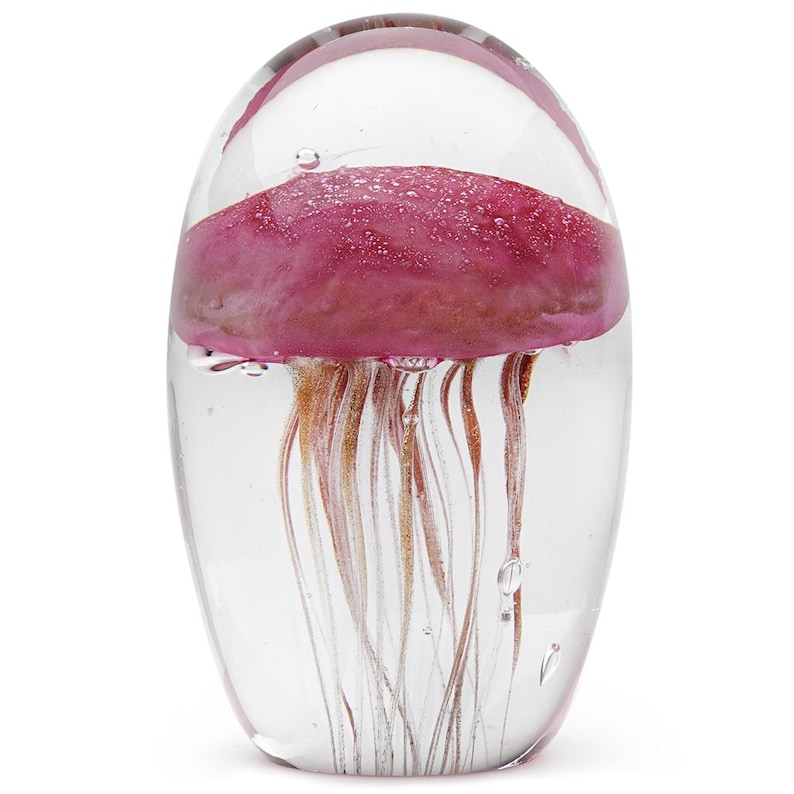 Handcrafted Glass Jellyfish Glow in the Dark Paperweight - Etsy
