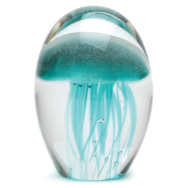 Handcrafted Glass Jellyfish Glow in the Dark Paperweight - Etsy