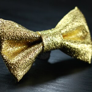 Petrol Spill Leather Bow Tie