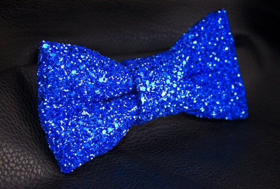 blue glitter tie