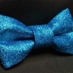 Turquoise Glitter Bow Tie: Ultra Fine Shiny &quot;Aquatic&quot;