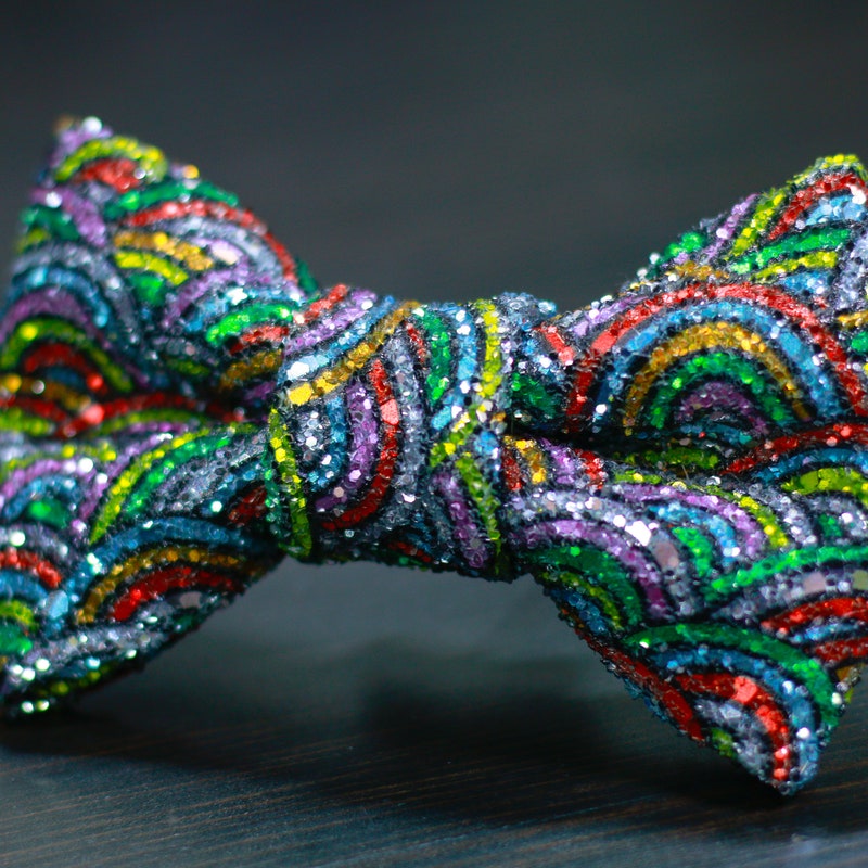 Rhinestone sequin Bow Tie main image 0