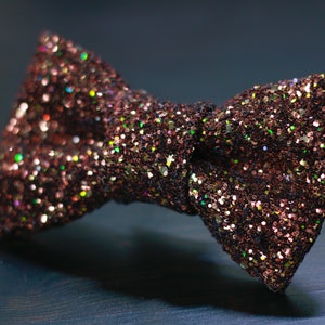 Fliege Schokoladenbraun Glitzer Fliege &quot;&quot;HoloChoco&quot;&quot;&quot;
