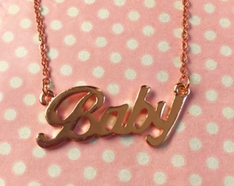 Pretty rose gold baby necklace