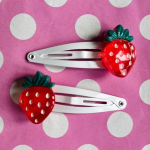 Cute strawberry hair clip