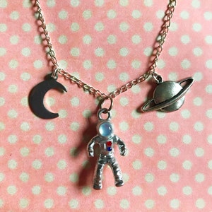 LAST FEW!! Kitsch Astronaut necklace