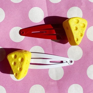 Kawaii cheese triangle hair clip image 1