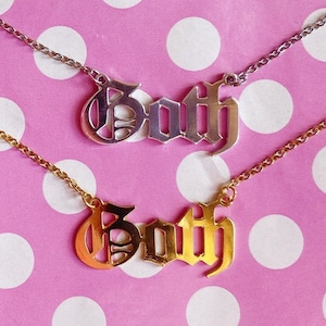 Goth necklace in gold or silver