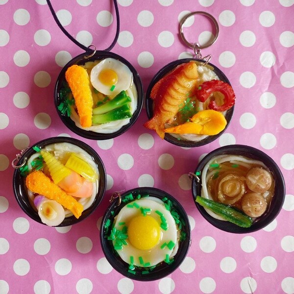 Kawaii Ramen bowl necklace or keychain