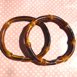 Armband van echt gebrand bamboe