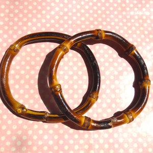 Real burnt bamboo bangle