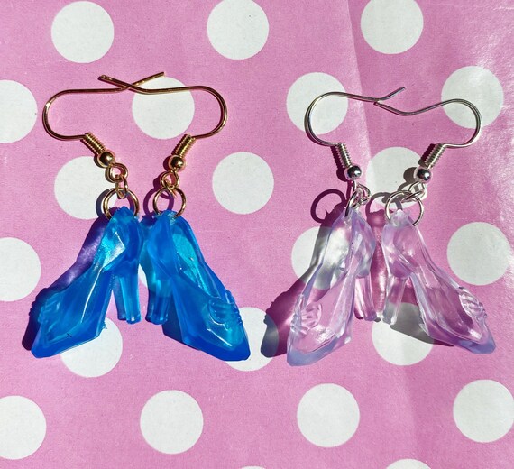 Glass slipper earrings sale