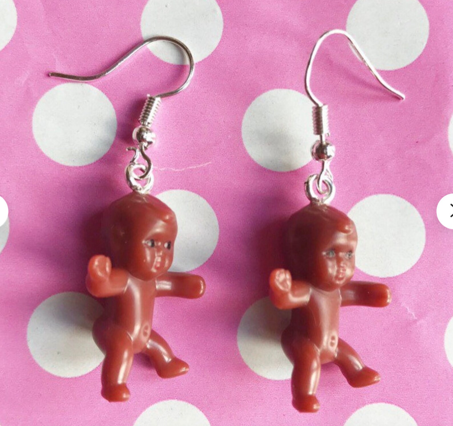 Creepy Baby Doll Earrings Hook Stud or Clip on in Gold or Etsy UK