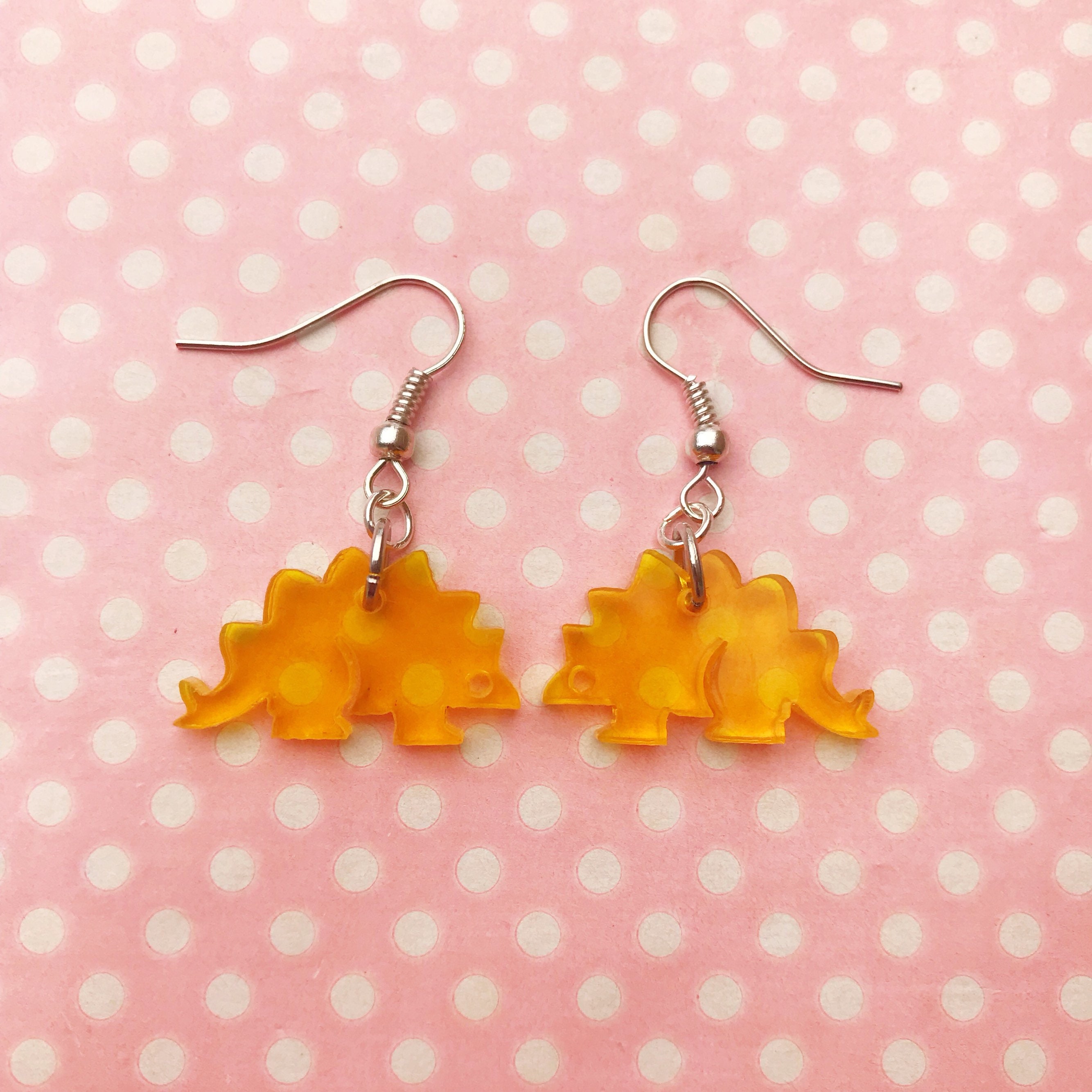 Orecchini A Clip Con Dinosauro – Placcati Oro Rosa E Argento, Con Zirconi, Ipoallergenici, Regalo Donna