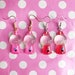Funky Gumball machine earrings in pink or red hook stud or clip on