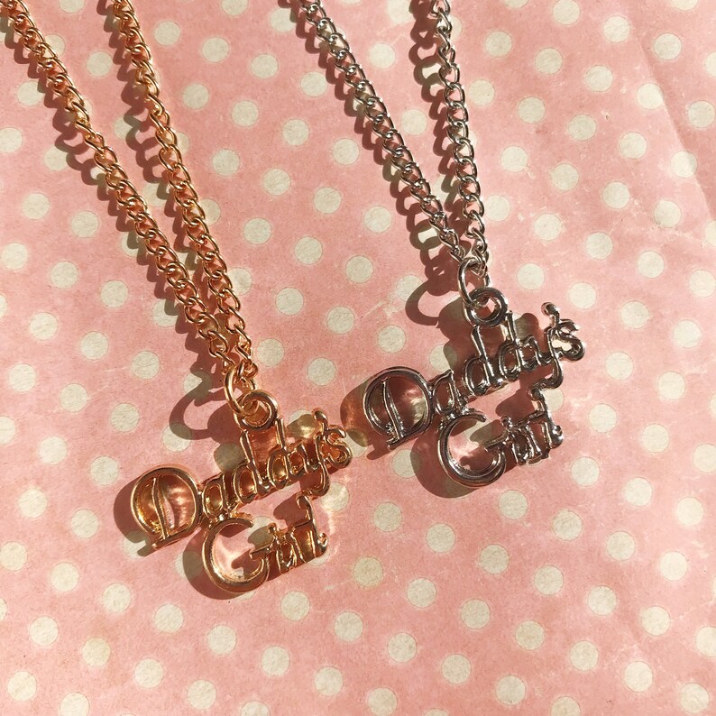 Cute Daddy's Girl necklace in gold or silver Etsy