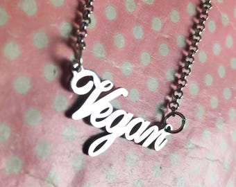 Silver Vegan necklace