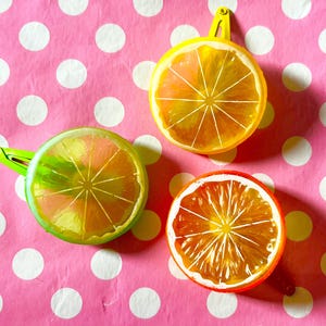 Kawaii citrus fruit hair clips decora kei