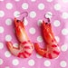 Funky large shrimp earrings hook or clip on 