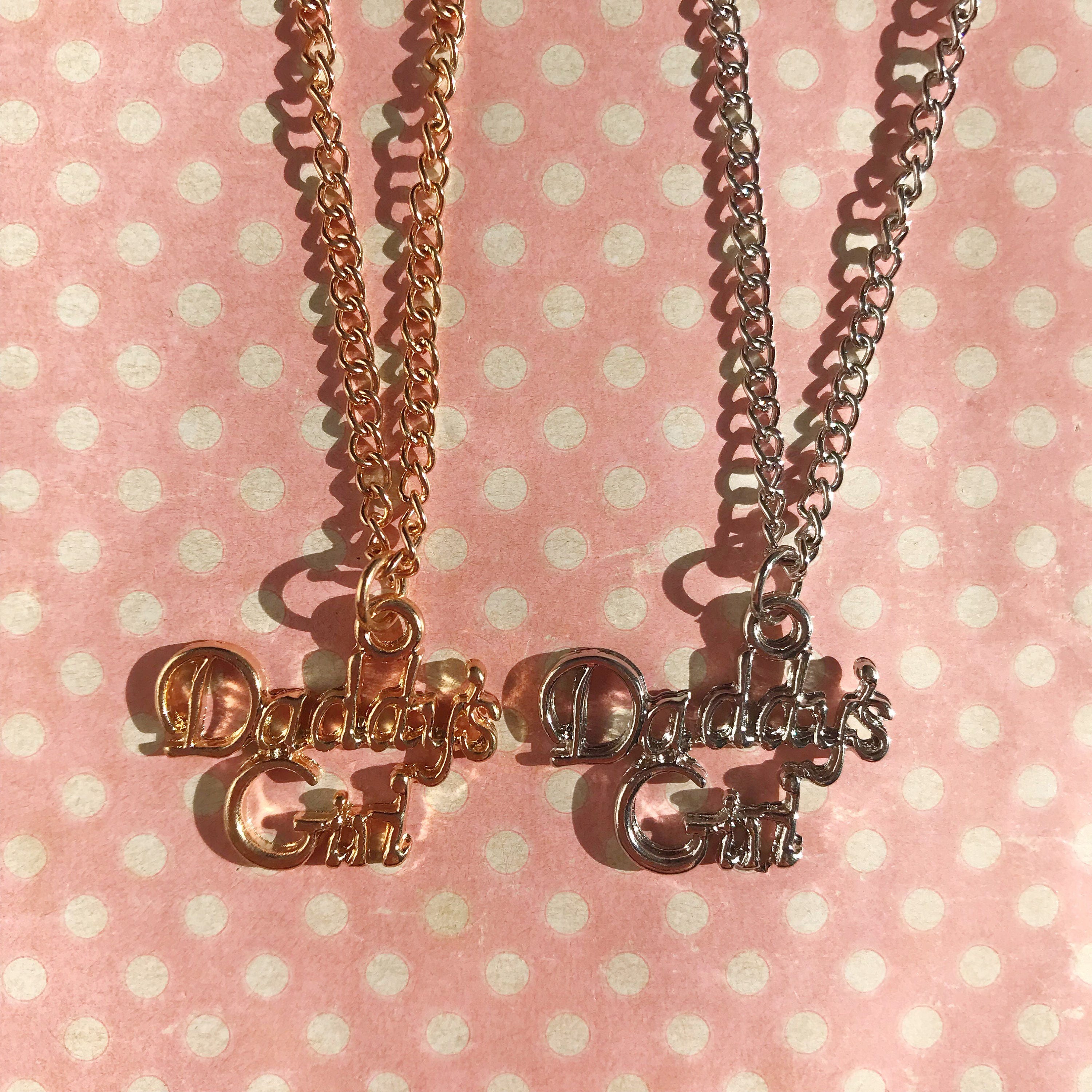 Cute Daddy's Girl necklace in gold or silver Etsy