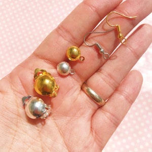 Funky realistic garlic earrings stud hook or clip on image 2