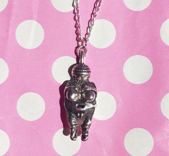 Venus of Willendorf necklace or keychain keyring