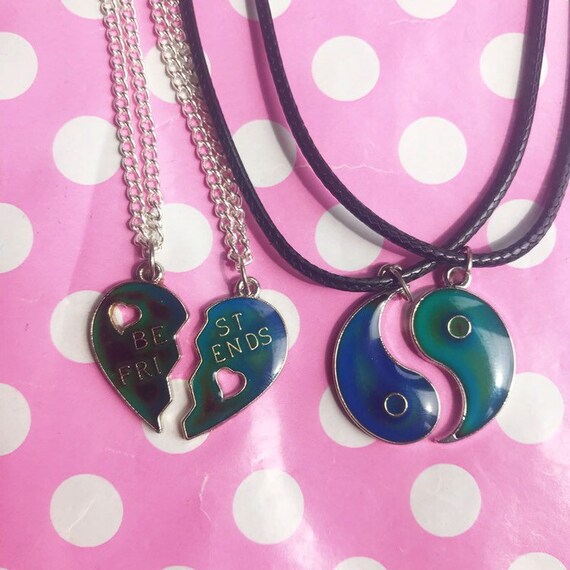 Mood Yin Yang Friendship Wax Cord Necklaces Etsy