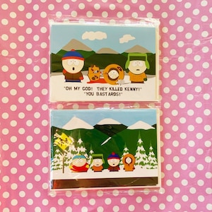 Pacote de 5 cartas vintage do South Park de 1997