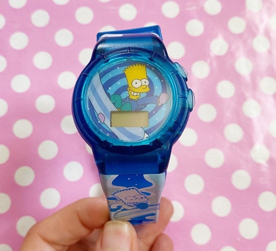 Vintage 2002 Bart Simpson Digital Watch Etsy