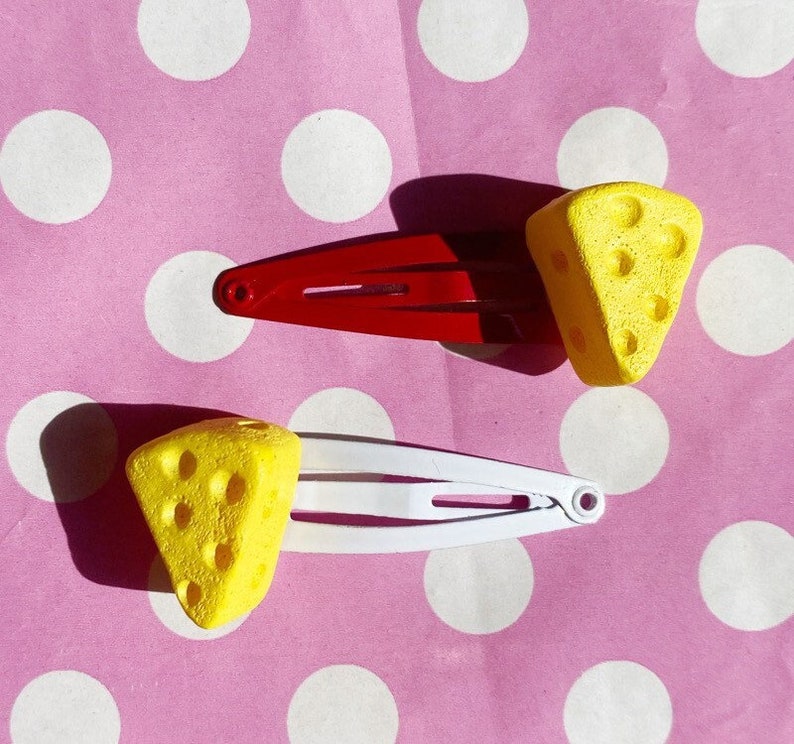 Kawaii cheese triangle hair clip image 1