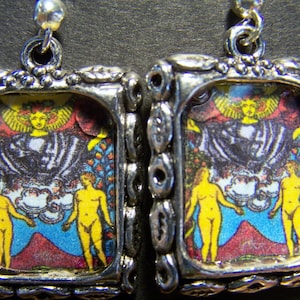 The Lovers Tarot Card Earrings