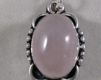 Rose Quartz Antique Style Pendant