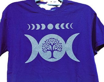 Dark Purple Triple Goddess T Shirt