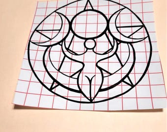 Triple Moon Goddess Decal