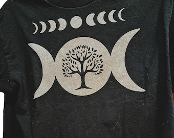 Black Triple Goddess T Shirt