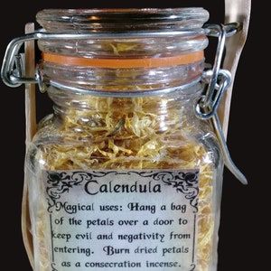 Calendula Petals and Jar