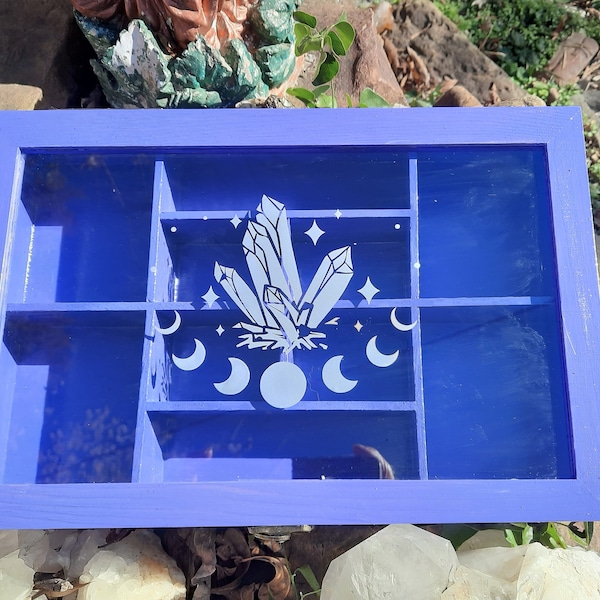 Wooden Box Crystal Storage Etsy
