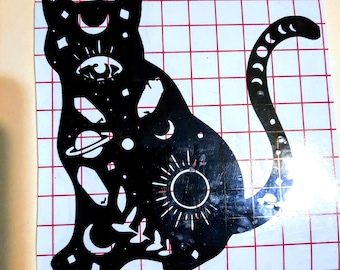 Boho Mystic Cat Decal