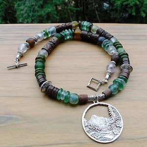 Recycled Glass Ethnic Necklace