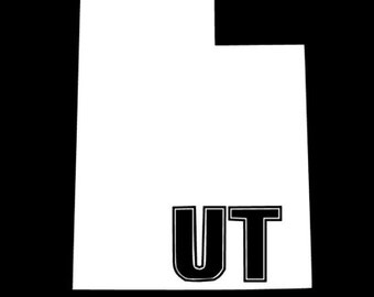 Utah State Car Decal -- Laptop / Car Sticker -- State Pride UT