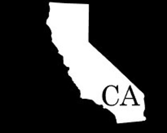 California State Car Decal -- Laptop / Car Sticker -- State Pride CA