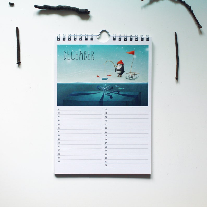Birthday calendar Etsy Birthday calendar Etsy