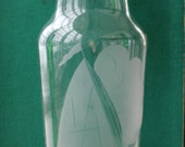 Vintage Cocktail Shaker etched with Sailboat