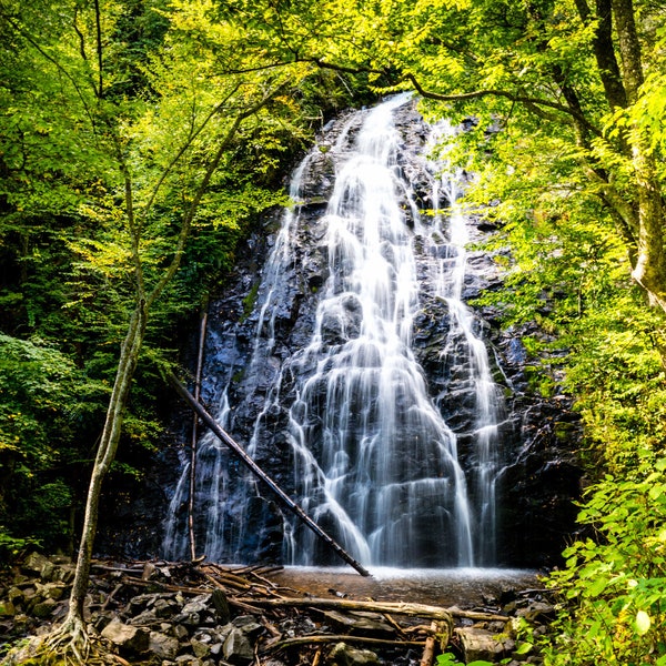 Crabtree Falls, Waterfall, Spring, Grassy Creek, North Carolina, Landscape Photograph