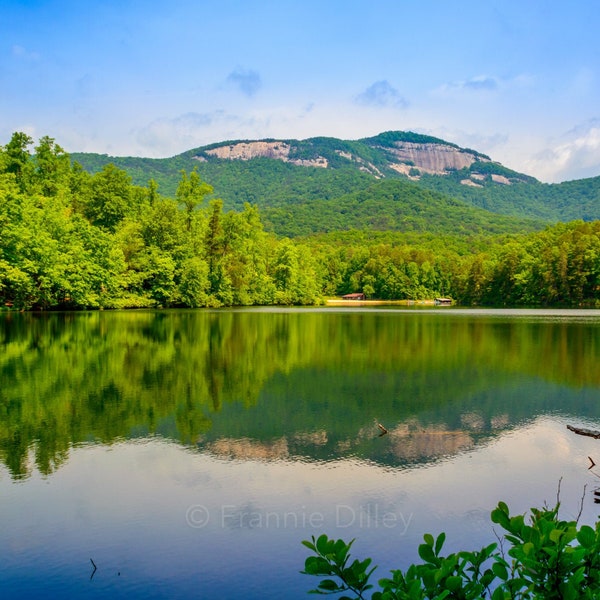 Pinnacle Lake, Photograph Print, Wall Art, Home Décor, Landscape Print,Table Rock State Park, South Carolina, Lake, Reflections, Mountains,