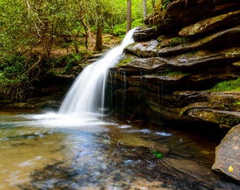 Carrick Creek Falls, Photograph Print, Art Print, Wall Art, Table Rock State Park, South Carolina, Hiking, Waterfalls, Landscape Photograph