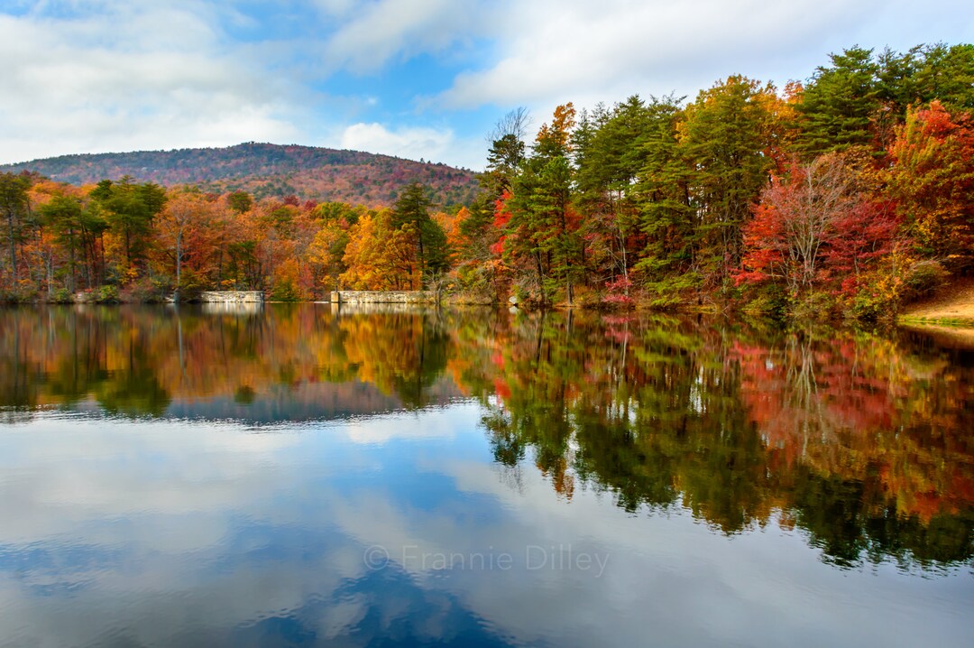 Hanging Rock, Lake Photograph,reflection,north Carolina,landscape