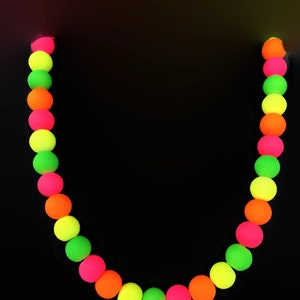 Neon Multi Color Pearl Necklace Summer Time Jewelry Trendy Summer Jewelry Neon Jewelry Neon color Necklace Neon Necklace Neon Jewellery image 4