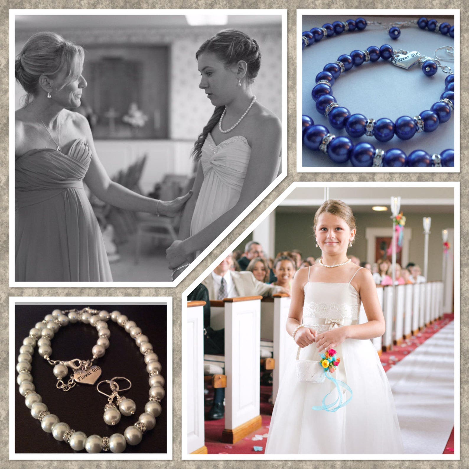 Flower Girl Jewelry Set Bridal Pearls Junior Bridesmaid Etsy