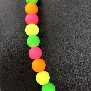 Neon Multi Color Pearl Necklace Summer Time Jewelry Trendy Summer Jewelry Neon Jewelry Neon color Necklace Neon Necklace Neon Jewellery image 6